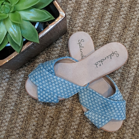 Splendid Shoes - Splendid Waffle Denim Sandals Slides Sz 7 $108